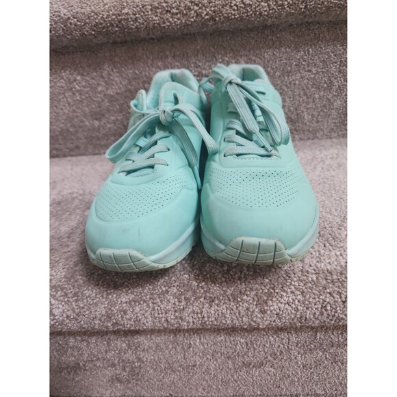 Skechers "Uno" Mint Green Sneakers w/ Wedge in Heel Size 7.5 - Picture 3 of 11